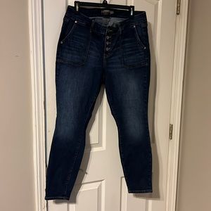 Torrid Button Fly Mid-Rise Skinny 14 R